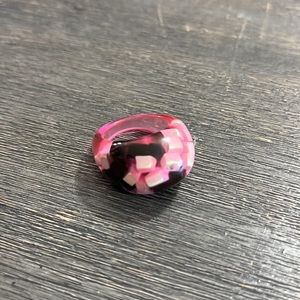 Pink & Black Unique Ring